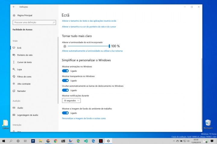 Windows 10 notificações tempo aplicações