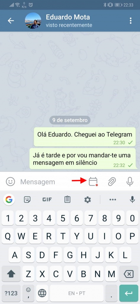 Telegram mensagens silenciosas agendar segurança