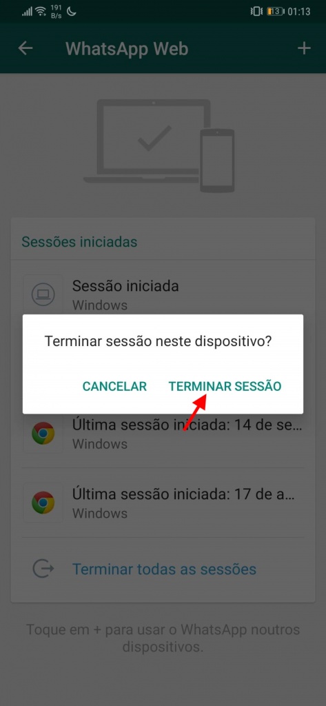 WhatsApp PC remotamente app ligação