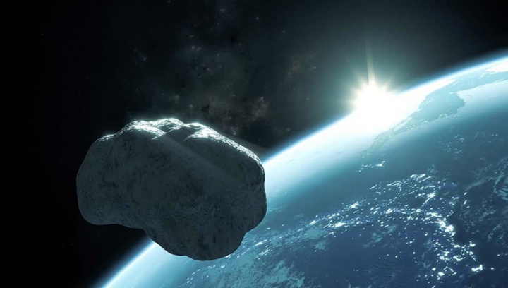 Imagem ilustrativa de asteroide que contém água