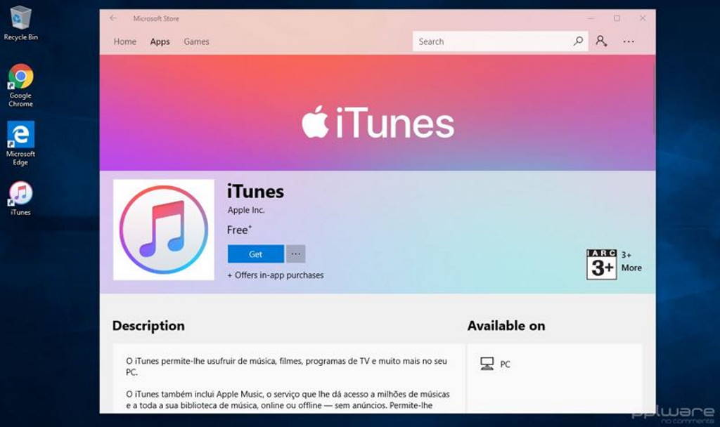 iTunes Windows atualizar Apple PC