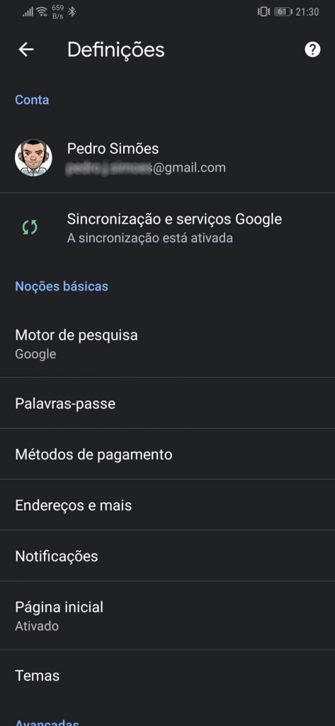 Google Chrome Android dark mode browser