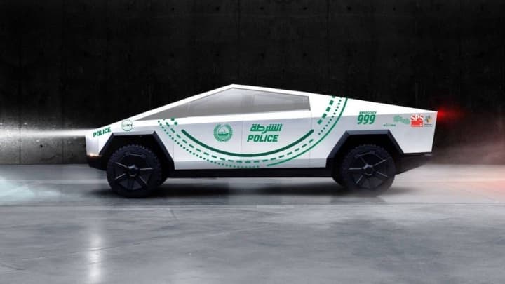 Encomendas da pickup Tesla Cybertruck continuam a aumentar... E até a polícia do Dubai quer um! Elon Musk