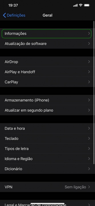 Imagem exemplo de atualização de firmware AirPods Apple
