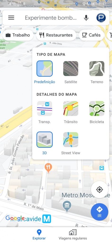 Google Maps 3D edifícios desempenho novidade