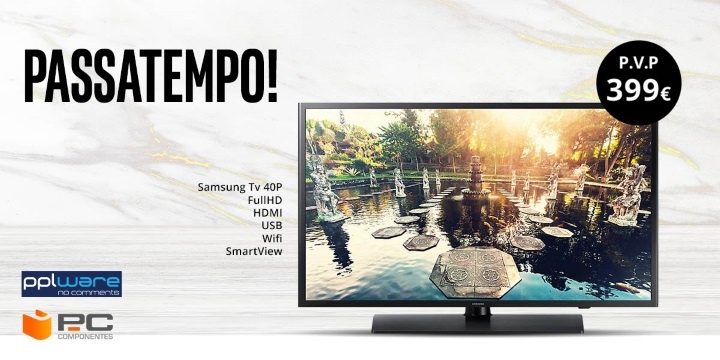 Passatempo Black Friday Pplware/PcComponentes: TV Samsung 40
