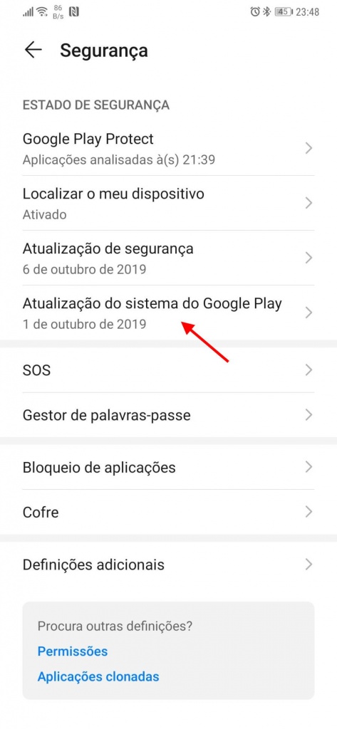 Android 10 Play Store atualizações Google segurança