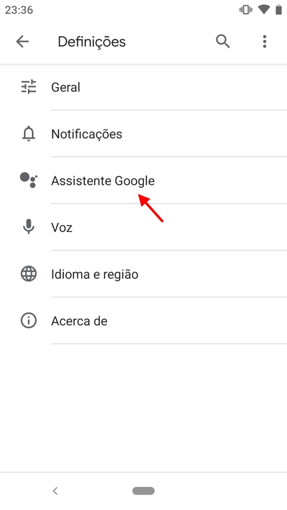 Assistente Google Voice Match reconhecimento