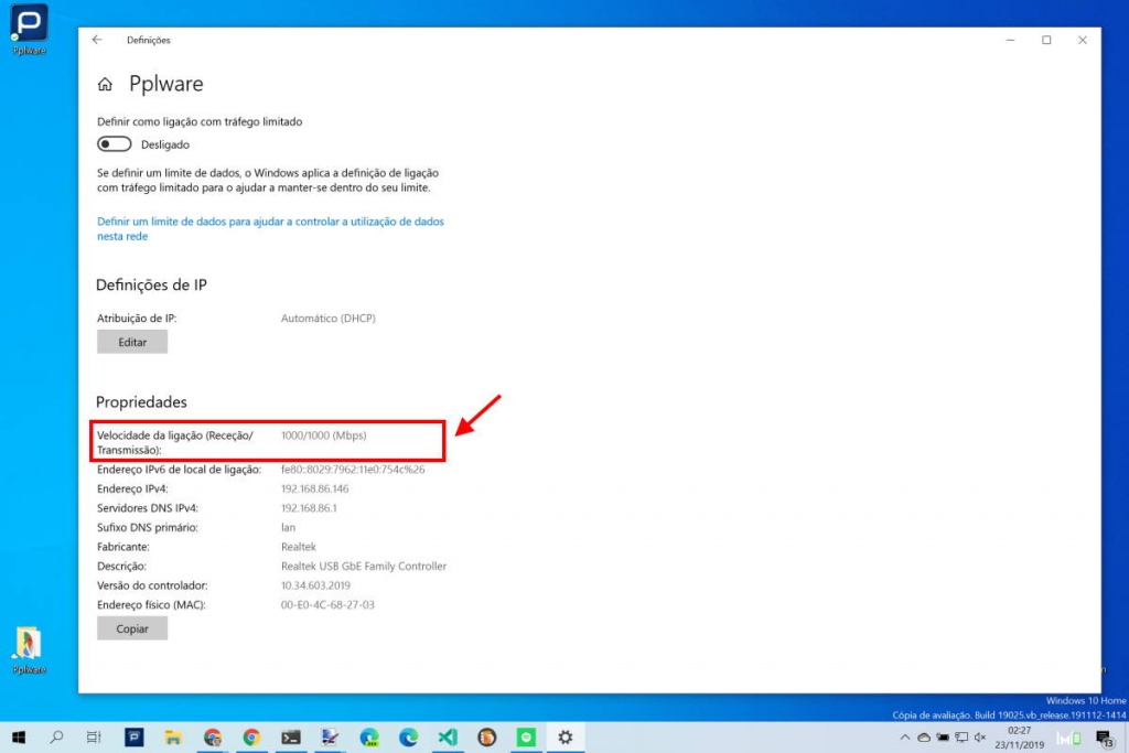 Dica Sabe Qual é A Velocidade Máxima Da Placa De Rede No Windows 10 5328