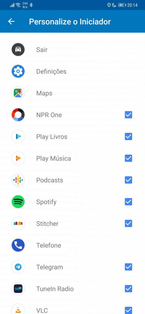 Android Auto apps ecrã Google
