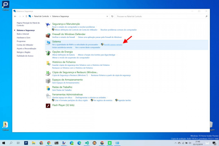 Windows 10 Acesso remoto utilizadores função