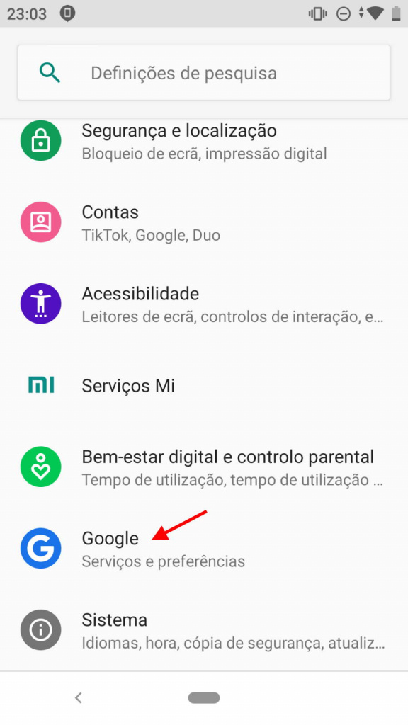 Assistente Google Android smartphone voz