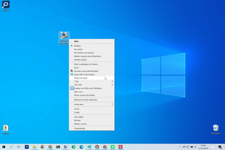 Windows 10 Menu Iniciar Gestor Dispositivos