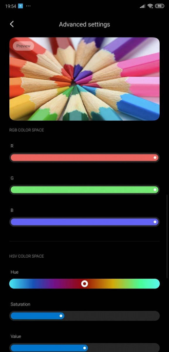 Xiaomi MIUI 11 ecrã smartphones cores