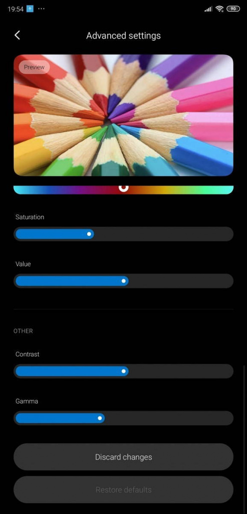 Xiaomi MIUI 11 ecrã smartphones cores