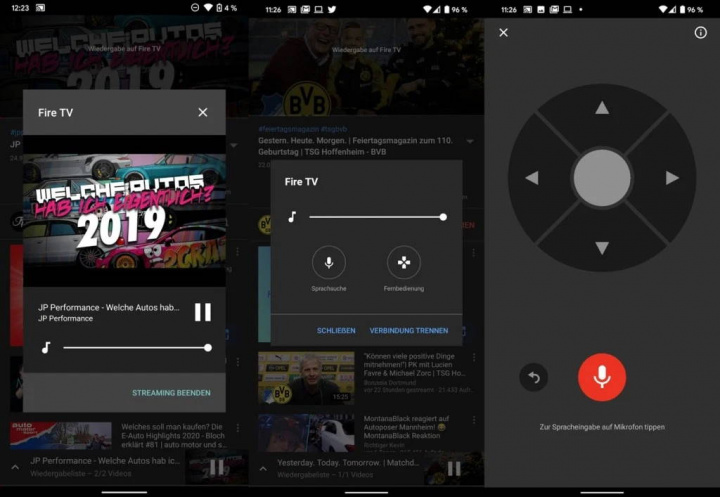 YouTube Chromecast comando Android Google