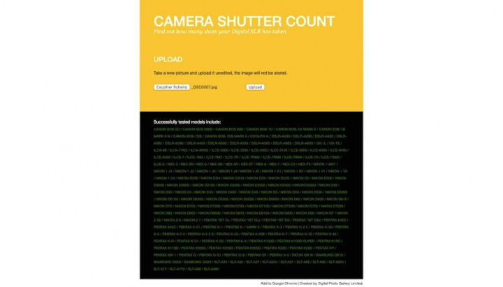 Dica: saiba quantos disparos tem o obturador da sua câmara DSLR Camera Shutter Count