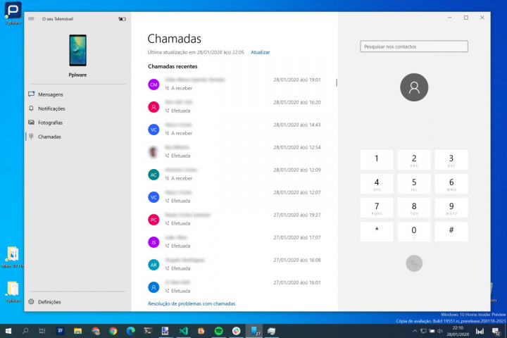 Windows 10 Android chamadas Microsoft telemóvel