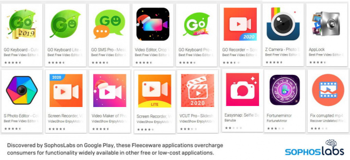 Play Store Android apps fleeceware smartphones