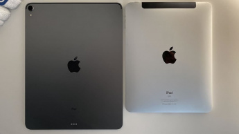 Imagem iPad original de 2010 e iPad Pro 12" de 2020