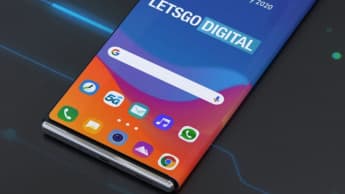 Imagem smartphone LG com ecrã dobrável