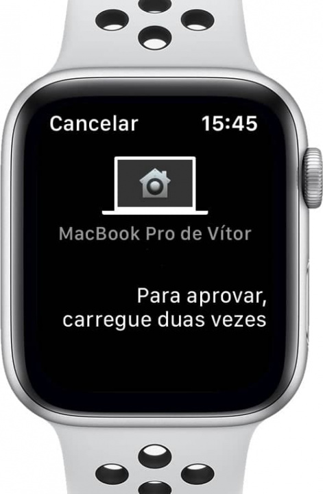 Imagem Apple Watch com capacidade de desbloqueio