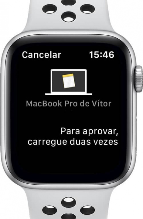 Imagem Apple Watch com capacidade de desbloqueio