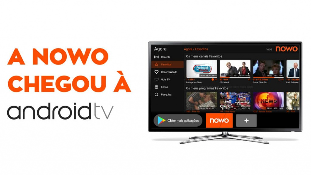 NOWO lança serviço de televisão para Android TV (sem Box)