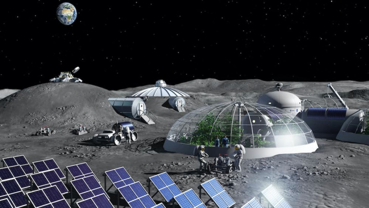 Imagem de base na Lua que NASA e ESA querem criar