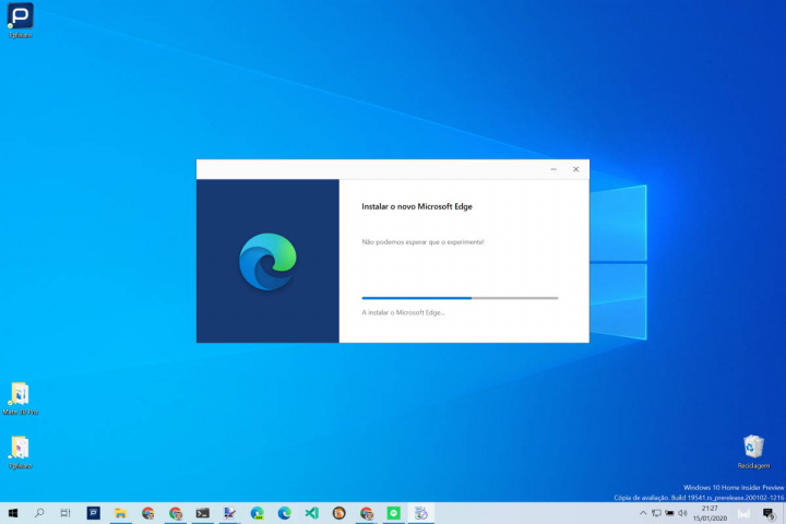 Edge Microsoft Windows 10 browser instalação