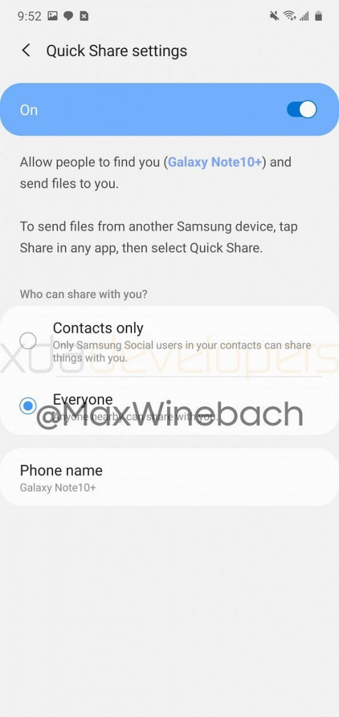Quick Share Samsung Galaxy smartphones AirDrop