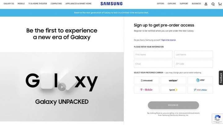Apesar de ainda não ter sido apresentado, já pode fazer reserva do Samsung Galaxy S20