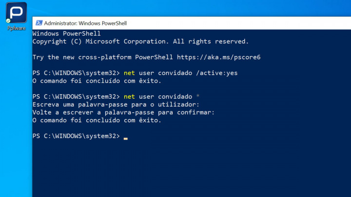 convidado Windows 10 conta Microsoft emprestar
