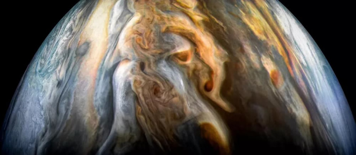 Última image, captada por Juno, da NASA, na 24ª passagem por Júpiter à procura de água