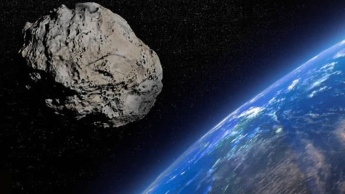 Ilustração asteroide a caminho da Terra