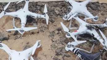 Imagem Drones destruídos com arma laser