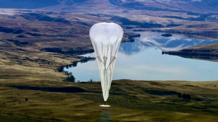 Imagem Google Projecto Loon, balões que distribuem internet
