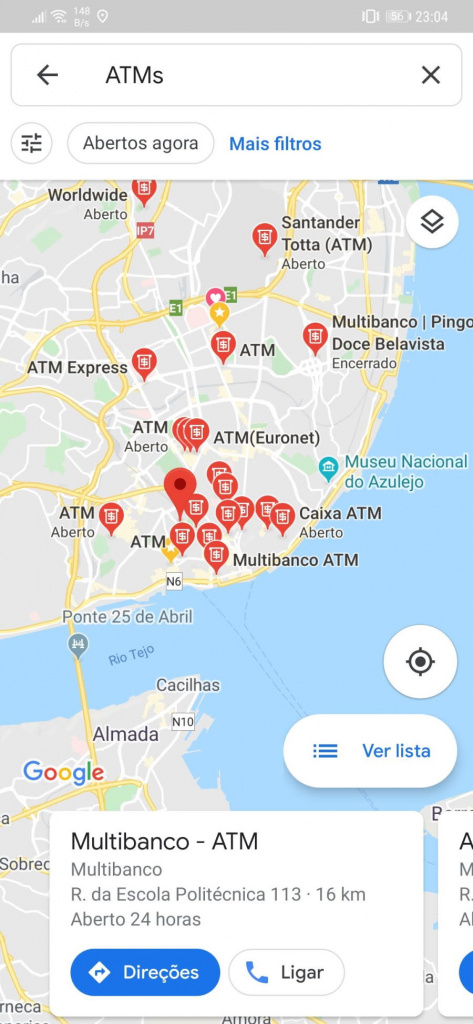 Google Maps multibanco mapas encontrar