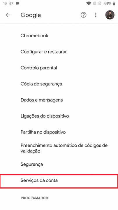 aplicações conectadas conta google (3)