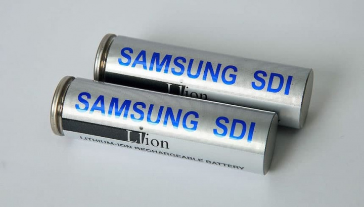 Imagem bateria de iões de lítio Samsung