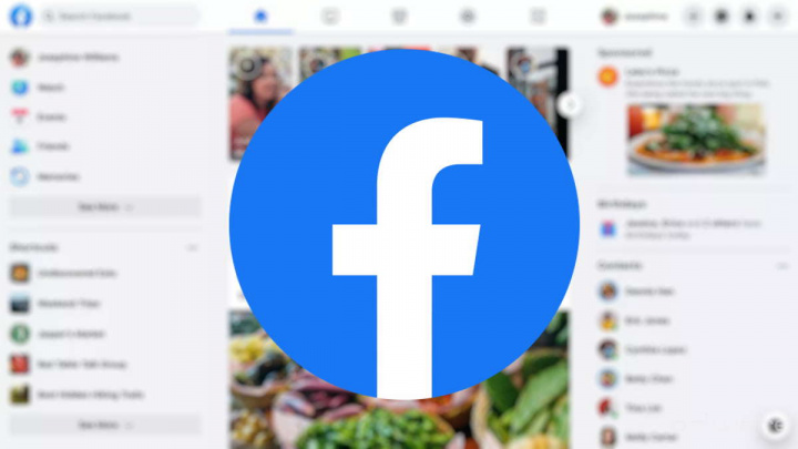 Facebook imagem dark mode desktop moderna