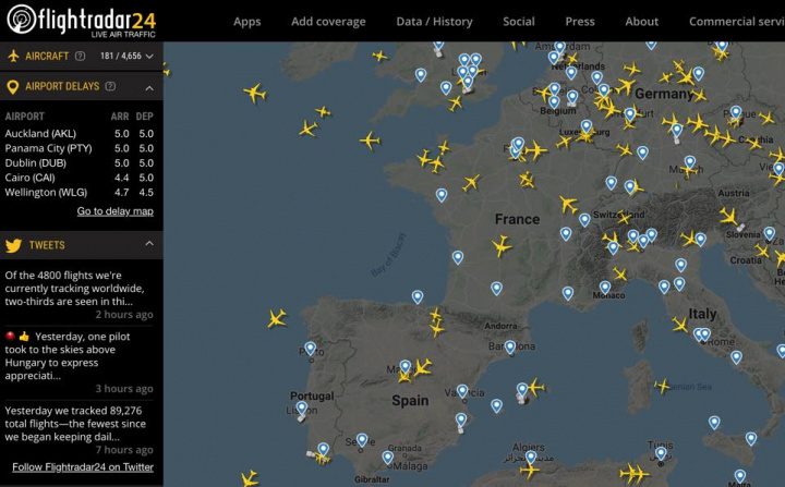 COVID-19: Veja a quantidade de aviões a circular no espaço aéreo