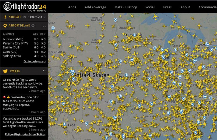COVID-19: Veja a quantidade de aviões a circular no espaço aéreo