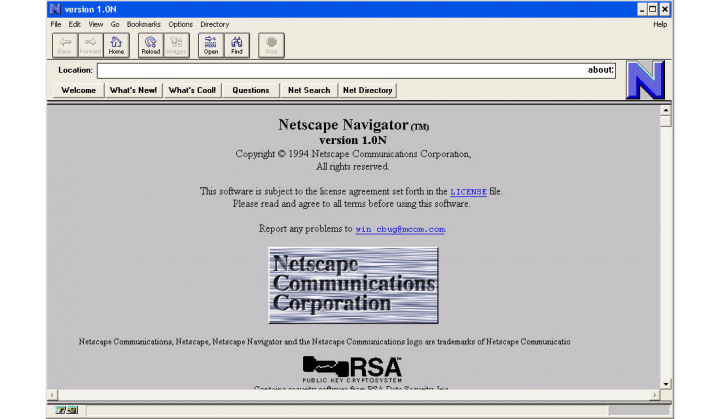 Imagem Netscape Browser escolhido pelo design na lista Fortune
