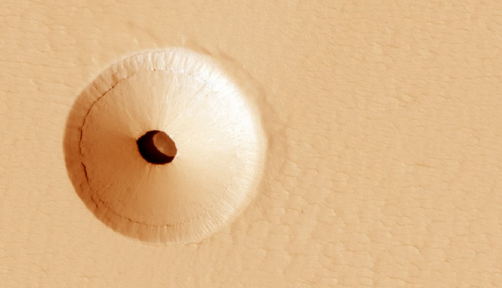 NASA descobre um estranho e incomum buraco no solo de Marte