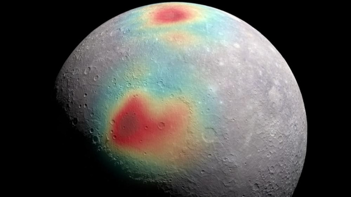 Imagem ilustrativa de água no planeta Mercúrio