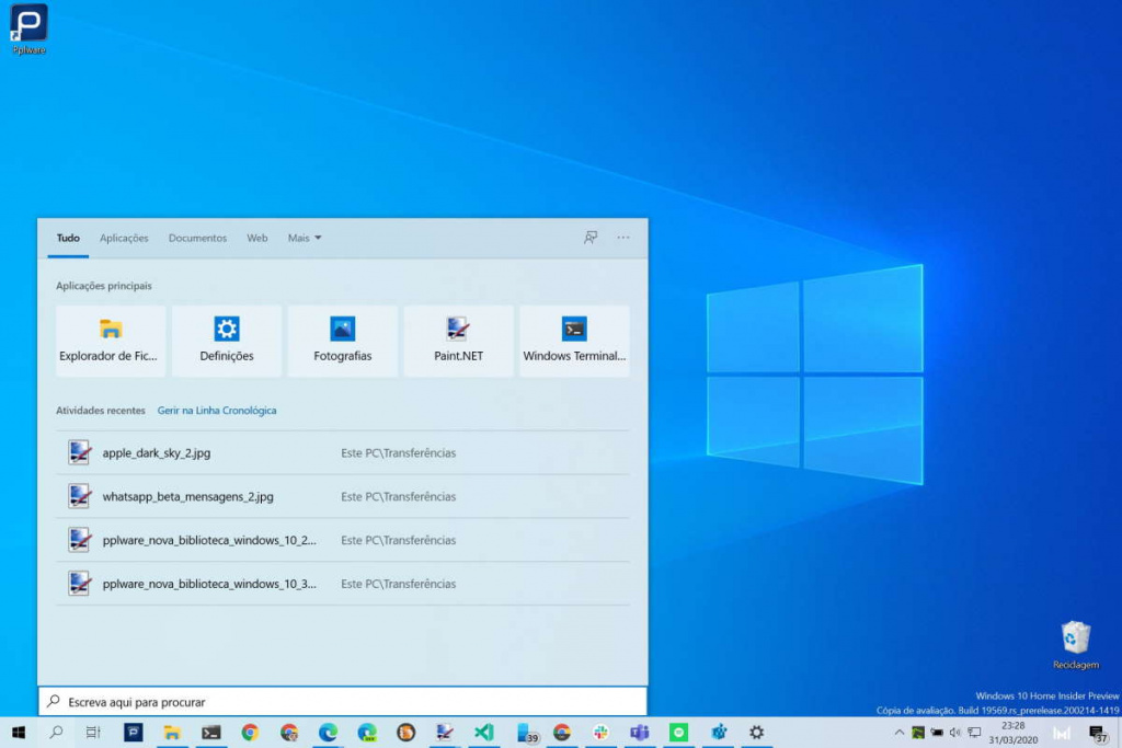 Windows 10 Pesquisa registo apagar histórico