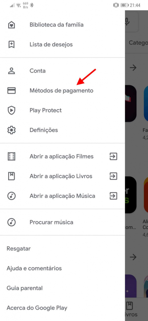 MEO Play Store Android pagar apps
