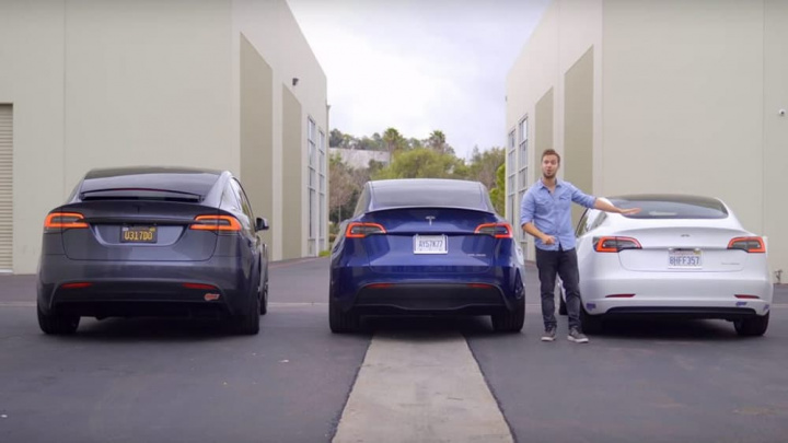 Imagem Tesla Model Y, Model S e Model X