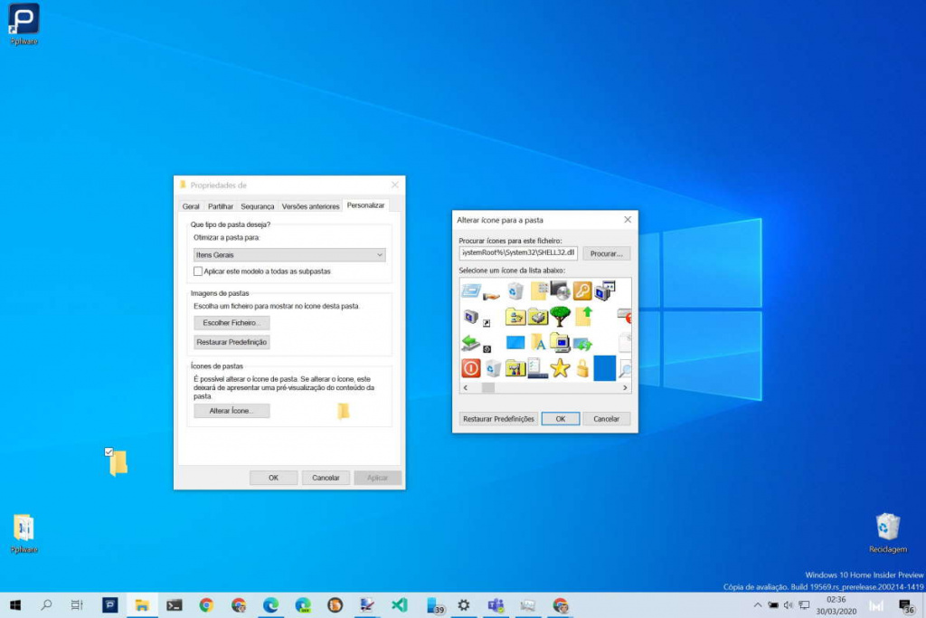 Windows 10 pasta invisível app Microsoft